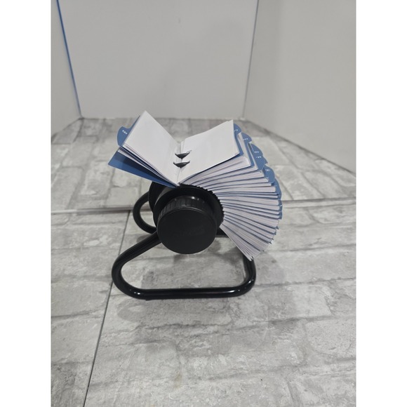 Rolodex Office Rotary Card File Holds 500 Cards Aluminum w/ Cards Index Tabs - Picture 7 of 9
